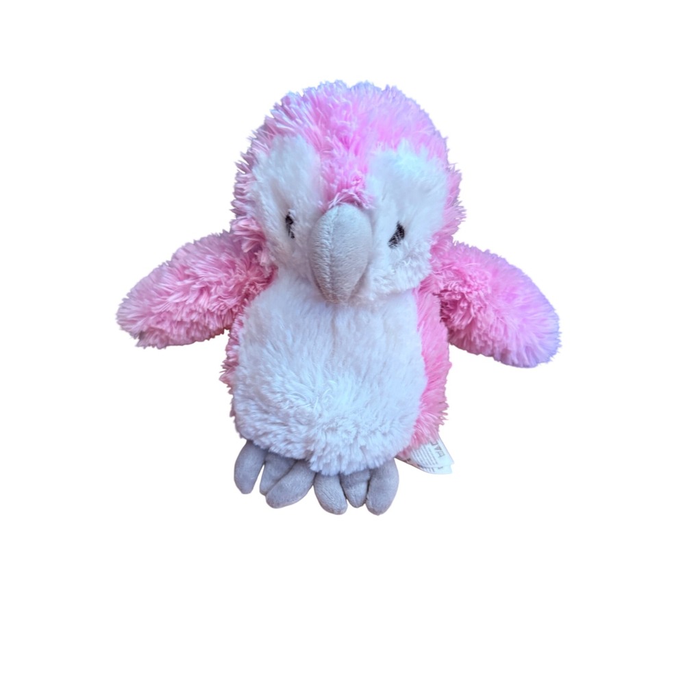 Aden + Anais Pink White Owl Plush Shaggy Soft Stuffed Animal Toy 9 inch